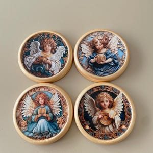 Handmade Ceramic Coasters, Set of 4 Coasters, Ceramic Drink Coaster, Housewarming Gift