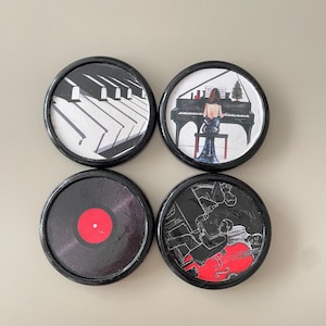 Handmade Ceramic Coasters, Set of 4 Coasters, Ceramic Drink Coaster, Housewarming Gift
