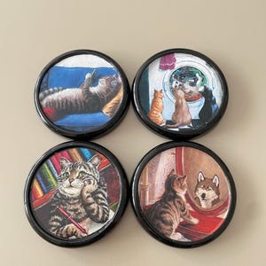 Handmade Ceramic Coasters, Set of 4 Coasters, Ceramic Drink Coaster, Housewarming Gift