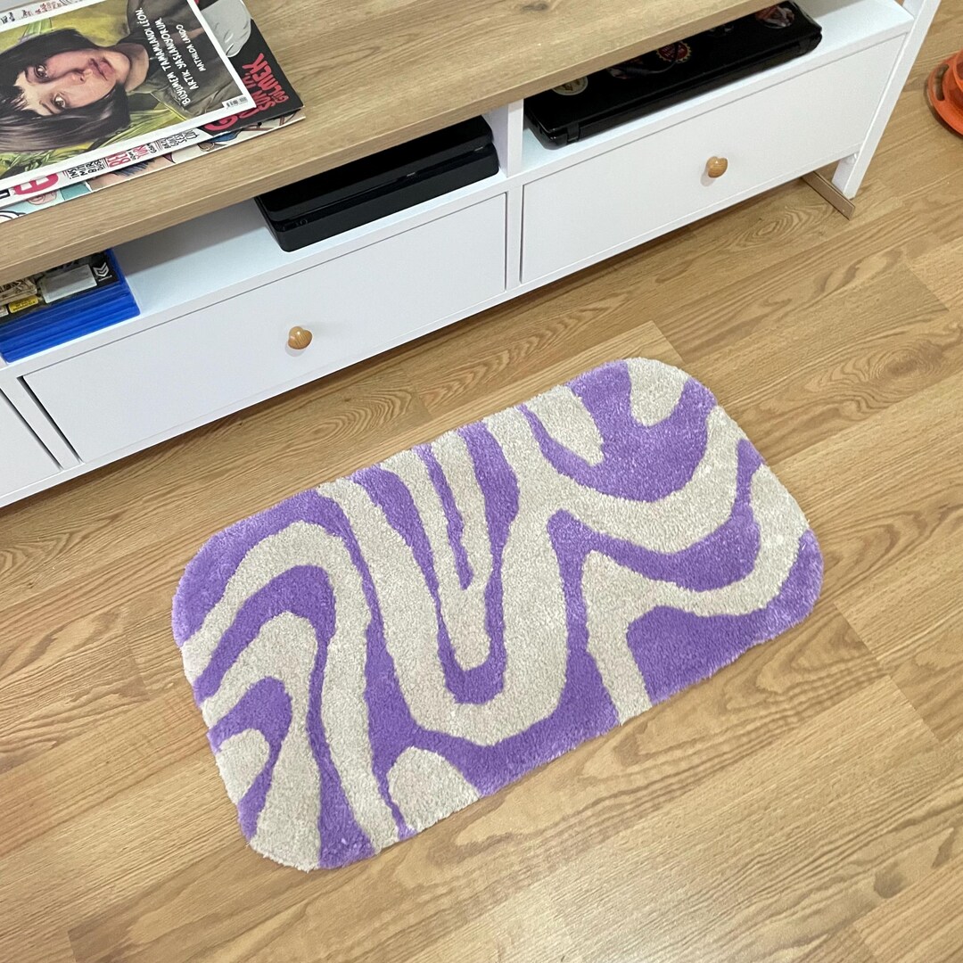 Wave Tufted Rug &100 Handmade Soft and Fluffy for Living Room, Bedroom ...