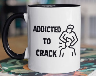 Addicted to Crack Chiropractor Mug, Funny Chiropractor Gift, Neck Adjustment Humor Cup, Chiropractic Gift, Spine Health Gift, Office Decor