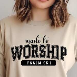 Made to Worship Comfort Colors Tshirt, Praise and Worship Tee, Christian Streetwear, Scripture Tshirt, Religious Tshirt, Worship Shirt