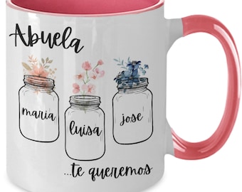 Abuela Gift Mug, Regalo Personalizado, Regalos Para Mama, Regalo Para Mama, Spanish Mothers Day, Regalo Para Mujera, Te Amo, Te Queremos