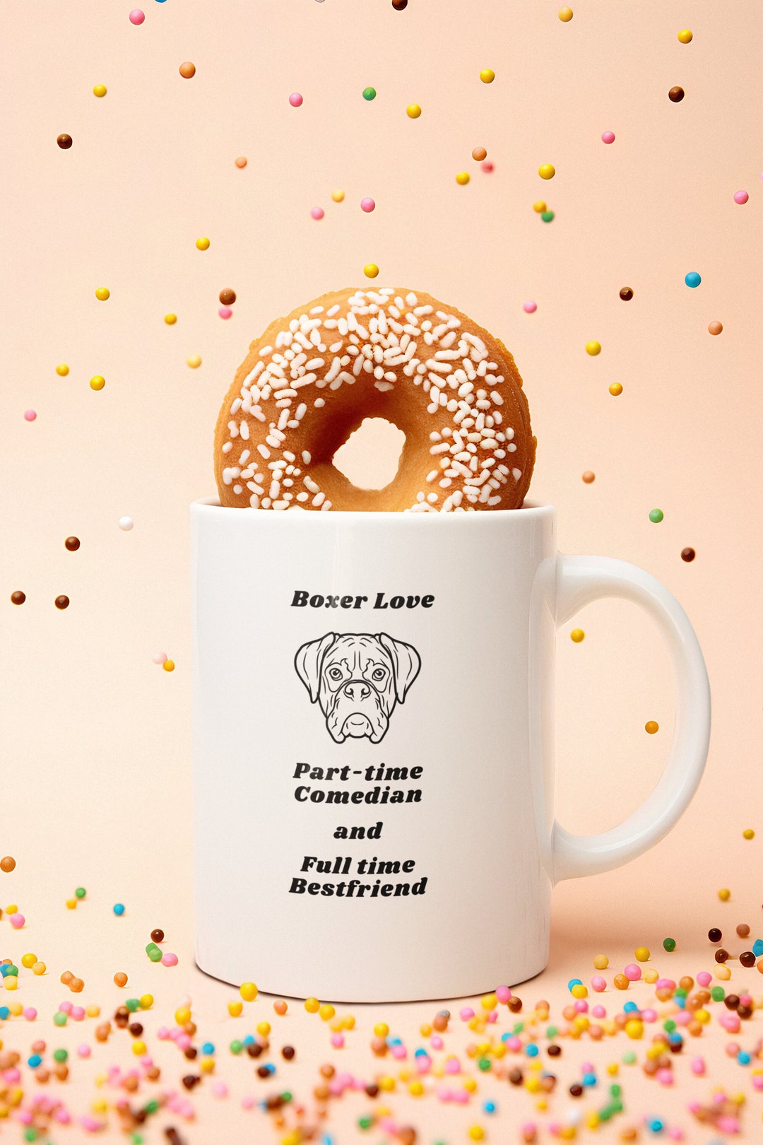 Boxer Dog Mug, Boxer Dog Diamond Art, Novelty Mug for Boxer Dog Owners