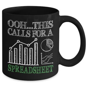 Accounts Receivable Gift, Corporate Gifts, Accountant Mug, Spreadsheet Mug, Accounting, Excel Mug, Data Science, CPA, Data Analyst Gifts,