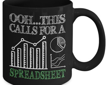 Accounts Receivable Gift, Corporate Gifts, Accountant Mug, Spreadsheet Mug, Accounting, Excel Mug, Data Science, CPA, Data Analyst Gifts,