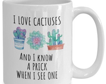 Cactus Mug, Cactus Mom Coffee Mug, Echeveria Funny Plant Gift, Mimicking Cactus Decor, Prickly Cactus Humor, Gift Ideas for Mom's Day