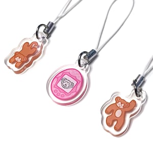 Affe Handyanhänger! Acryl Reißverschluss Pull Schlüsselanhänger Dekor