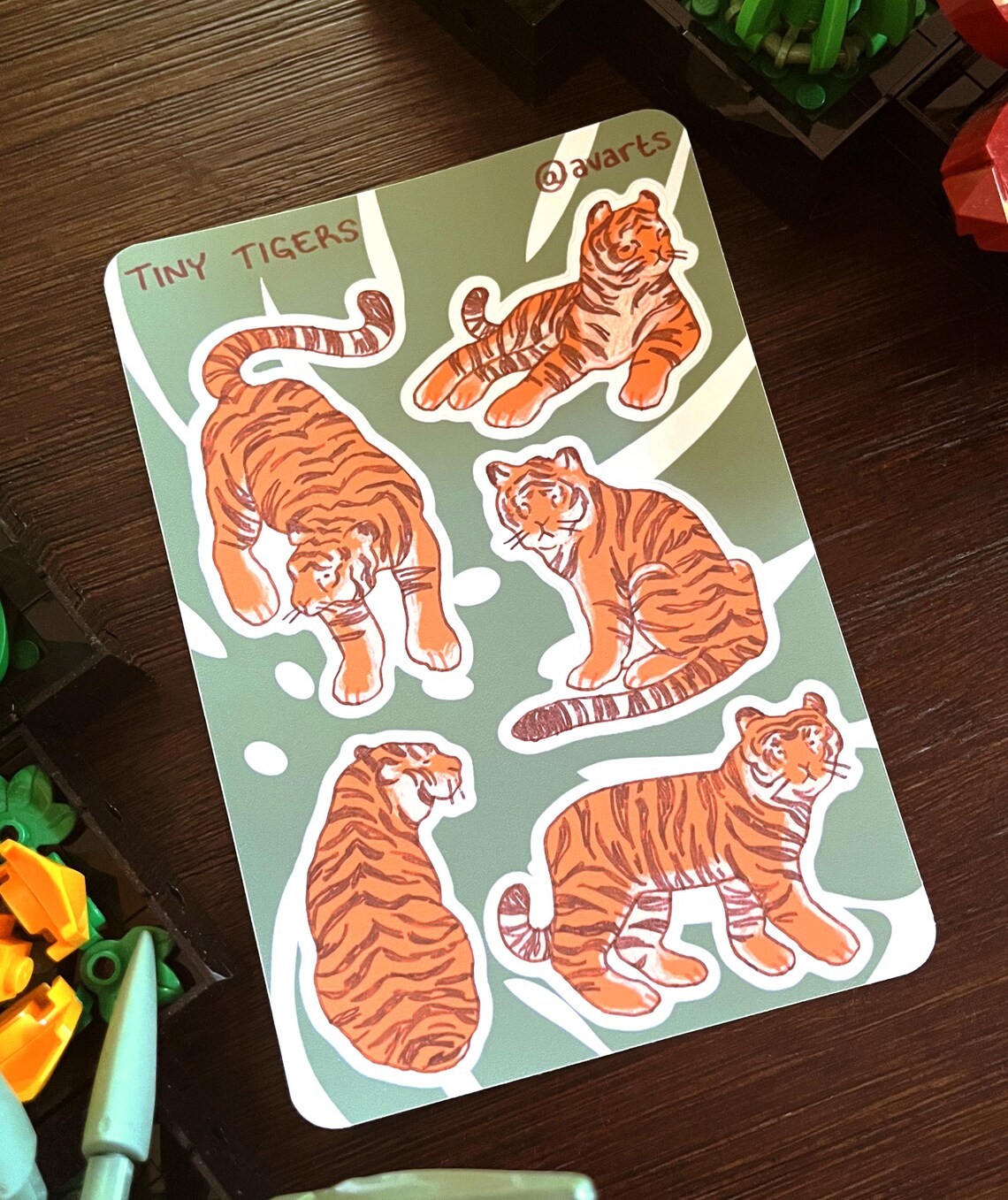 Tiny Tigers 4x6 Sticker Sheet - Etsy
