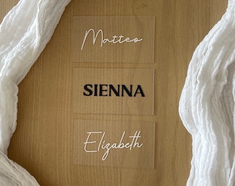 Clear Acrylic Name | Wedding Place Card | Custom Name Acrylic | Personalised Place Card | Name Place Card | Wedding Table Decor |