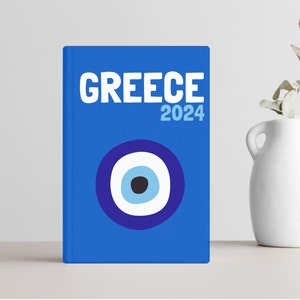 Copertina del libro fotografico di viaggio in Grecia / Copertina del libro fotografico personalizzata / Libro fotografico europeo / fai da te / Modello modificabile Canva