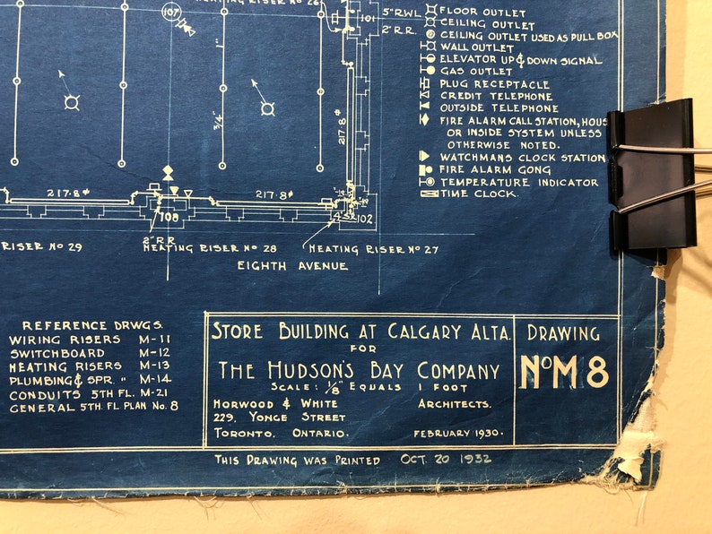 1930 Blueprint of Hudson’s Bay Company Store Building - Nom.8 - Etsy