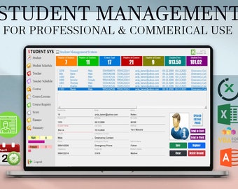 Student Management System: Excel VBA School Planner (Windows)