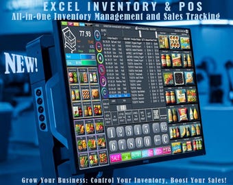 Excel Inventory Tracker & POS: Barcode, QR Code Generator (Digital Download)