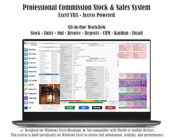 Commission Tracker for Excel – Inventory, CRM & Invoicing (Offline)