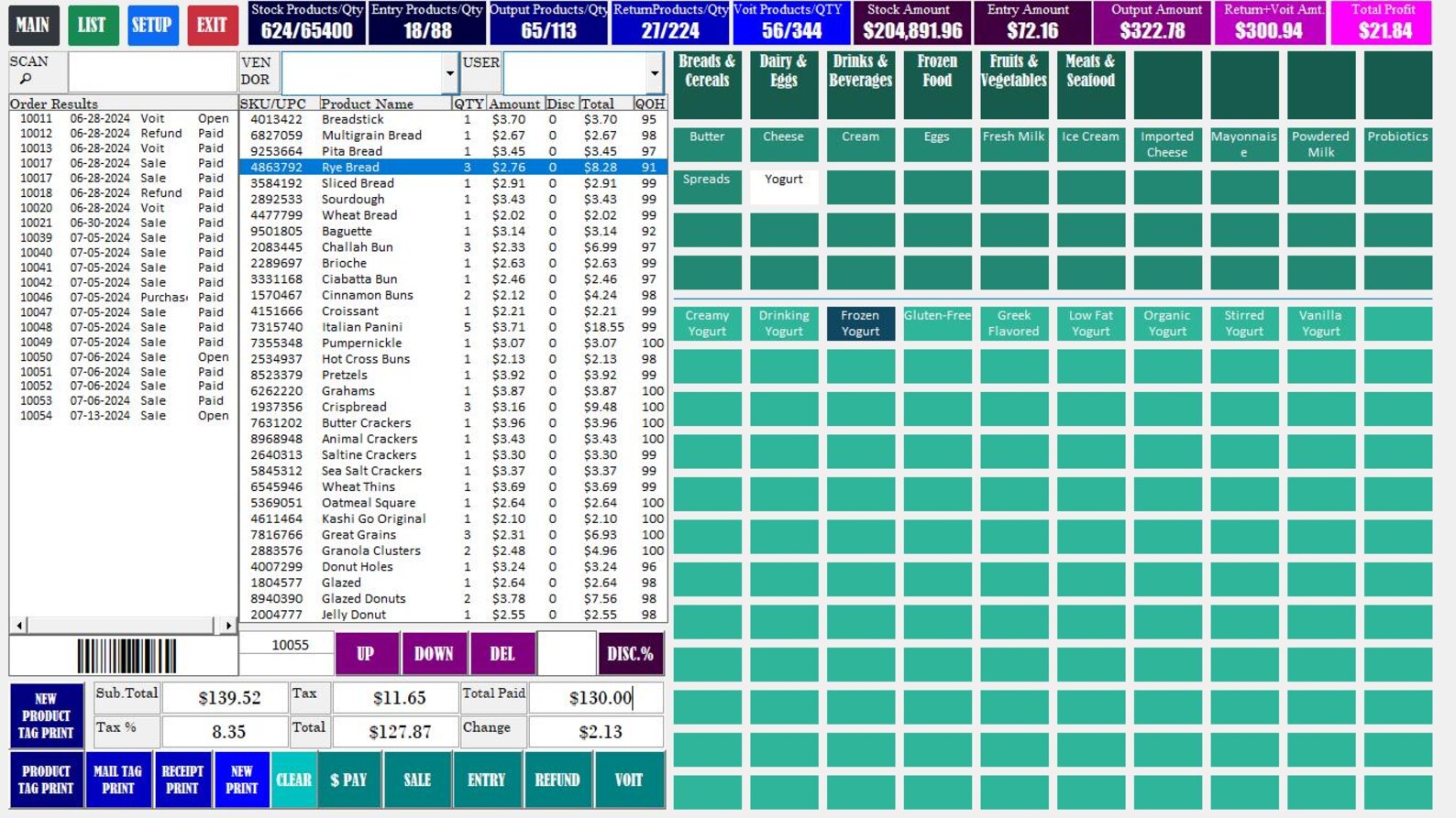 Inventory Management Sales Tracker Point of Sale System Excel POS