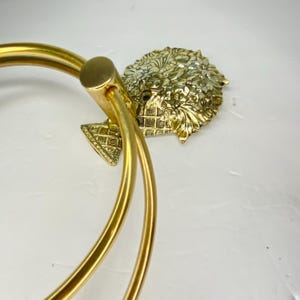 Vintage Brass Towel Holder...Double Rings