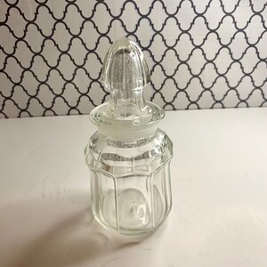 Early 19th Century Handblown Glass Jar with Frosted Rim and Stopper