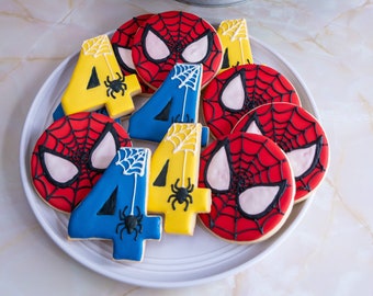 Spider themed sugar cookies, custom sugar cookies