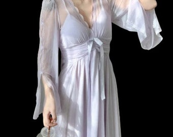 Vintage Nightgown – Edwardian Nightgown – Victorian Night Dress – Princess Nightwear – Pure Cotton Long Sleeve Vintage Nightgowns