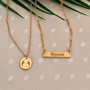 ACOTAR Necklace, Rhysand ACOTAR, Book Necklace, Acotar Jewelry, Acotar Merch, Sjm Jewelry
