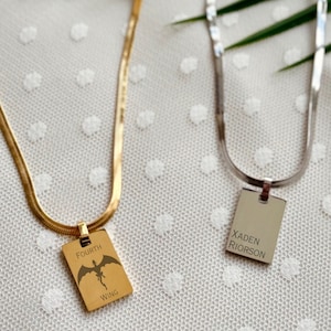 Fourth Wing Jewelry Bookish Jewelry Xaden Riorson Gold Dragon Necklace Spicy Books Ya Fantasy Book Learn to Read Gold Dragon Jewelry