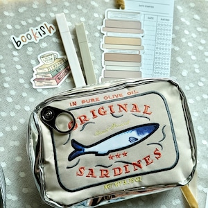 Sardine Gift, Book Lovers Gift Box For Women, Ocean Inspired Style, Sardines Lover, Trendy Sardine Gift, Fish Accessories Bag, Fish Can