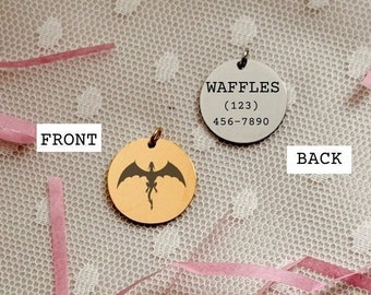 Bookish Cat Tag, Fourth Wing Collar, Fourth Wing Cat Collar, Bookish Cat Collar, Cat Name Tag Dragon, Dragon Scale Cat Tag, Bookish Cat