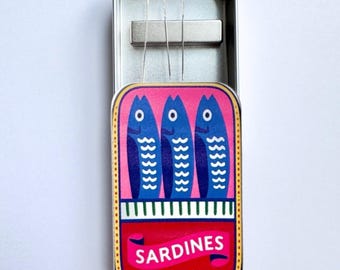 Sardinen Nadeldose, Kreuzstich Nadeldose, Magnetische Nadeldose, Reise Nadeldose für Stickerei und Kreuzstich, Magnetische Nadeldose