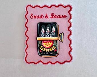 Sardine Needle Minder for Cross Stitch and Embroidery, Magnetic Needle Minder Cover, Sewing Gift, Cross Stitch Gift, Embroidery Gift