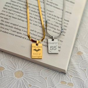 ACOTAR Halskette Kapitel 55 Buch Halskette Acotar Schmuck Acotar Merch Sjm Schmuck Spicy Bücher Ya Fantasy Ya Fantasy Buch lernen zu lesen