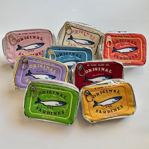 Sardine Toiletry Bag Engraved Pill Box: Tinned Fish Sardine Zip Clutch Sardine Mini Pouch Sardine Gift Sardines Lover Trendy Sardine Gift image 11