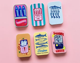 Sardine Needle Case, Cross Stitch Needle Case, Magnetic Needle Case, Travel Needle Case for Embroidery and Cross Stitch, Magnetic Needle Box