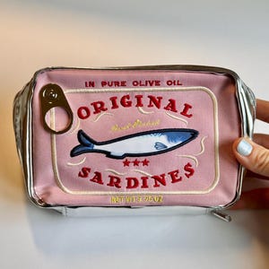 Sardine Toiletry Bag Engraved Pill Box: Tinned Fish Sardine Zip Clutch Sardine Mini Pouch Sardine Gift Sardines Lover Trendy Sardine Gift image 14