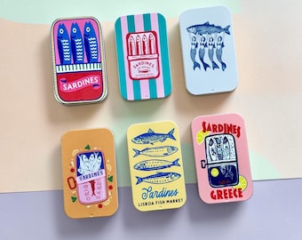 Sardine Needle Case, Cross Stitch Needle Case, Magnetic Needle Case, Travel Needle Case for Embroidery and Cross Stitch, Magnetic Needle Box