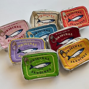 Sardine Toiletry Bag Engraved Pill Box: Tinned Fish Sardine Zip Clutch Sardine Mini Pouch Sardine Gift Sardines Lover Trendy Sardine Gift image 15