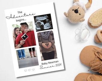 Pregnancy Announcement - Custom Photo Card - Download & Edit
