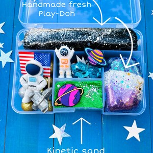 Space fun size Play dough kit,Play-Doh kit,sensory box, astronaut Play-Doh kit,space, planets,boys birthday gift,girls birthday gift Age 3+ image 7