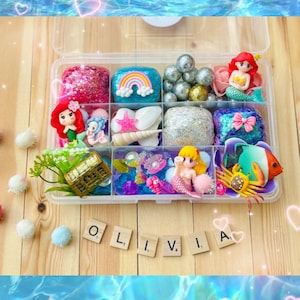 Mermaid Play Dough kit, mermaid play , birthday gift, playdoh kit, play doh kit, Busy Box, Sensory Kit, Kids gift, sensory