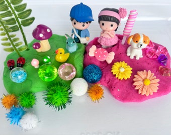 Forest Themed Play Dough Sensory Kit for Kids (Ages 3+)