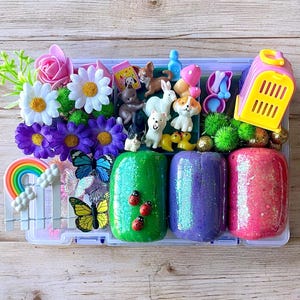 Pets Play Dough kit, Play Dough kit, Playdough kit, playdoh kit, puppies ,play doh kit, Busy Box, Sensory Kit, Kids gift, sensory bin