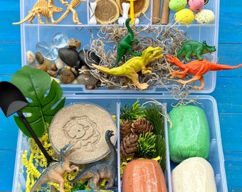 Dinosaurier magische Play-Dou Box, Sinnesbox, Spielzeugkiste, Spielzeugkiste, Geschenk für Kinder, ab 3 Jahren