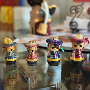 Vintage Kokeshi Bobble Heads