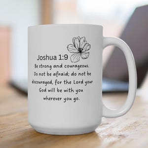 Christian Coffee Mug, Inspirational Ceramic Cup, Religious Tea Mug, Bible Verse Drinkware, Faith Quote Mug, Gift Idea