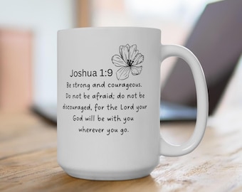 Christian Coffee Mug, Inspirational Ceramic Cup, Religious Tea Mug, Bible Verse Drinkware, Faith Quote Mug, Gift Idea