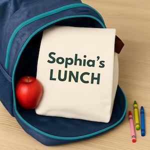 Custom Lunch Bag With Strap, Custom Insulated Tote, Reusable Lunch Sack for Work and School, Customized Lunchbox for Kids