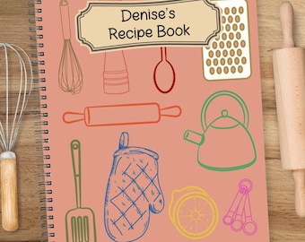 Custom Recipe Book: Spiral-Bound Hardcover Cookbook Journal