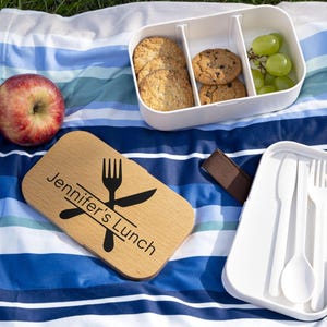 Personalized Bento Box: Eco-Friendly Food Container, Leakproof Meal Prep Kit for Kids & Adults, Reusable Lunchbox, Customizable Lunch Bag
