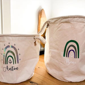 Personalisierte Spielzeugbox - Aufbewahrung - Korb - Mädchen/ Buben - Regenbogen - Name - gestalte selbst - diy
