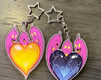 Mystery Skulls Heart and Deadbeats Keychain